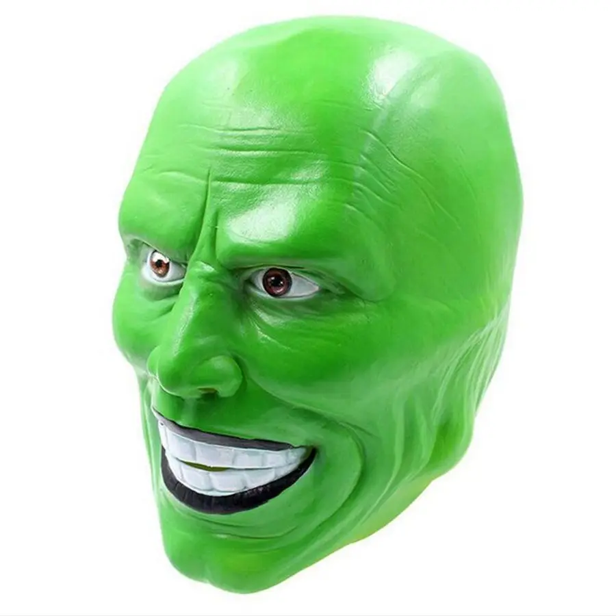

Halloween The Mask Jim Carrey Cosplay Green Mask Costume Adult Fancy Dress Face Halloween Masquerade Party Cosplay Movies Mask
