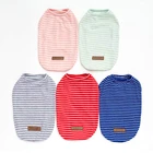 Летняя одежда для собак, одежда для маленьких собак, одежда для собак, костюм чихуахуа, жилет в полоску, одежда для собак, рубашка, мопс, одежда для домашних питомцев щенков 3