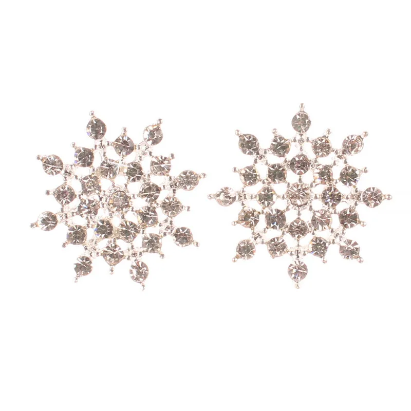 

Crystal Snow Flake Earring Splinter Stud Earrings For Women party Jewelry Korean Temperament earrings