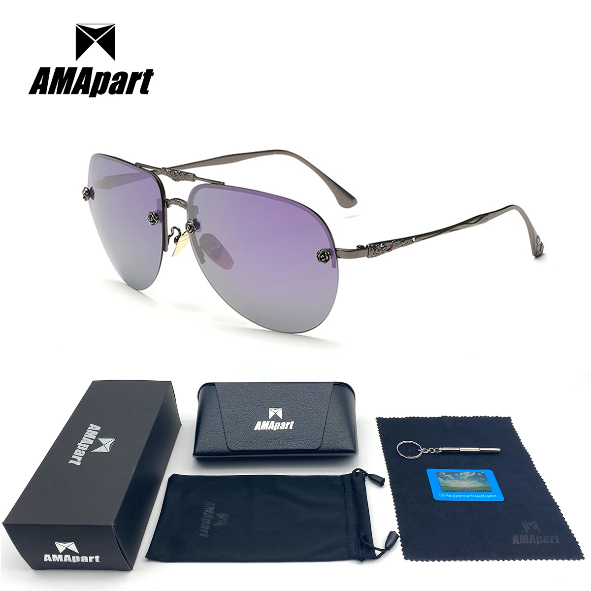 

AMApart High Quality Polarized Sunglasses For Men Women Driving Fishing Sports Outdoors UV400 Protection Anti-Glare