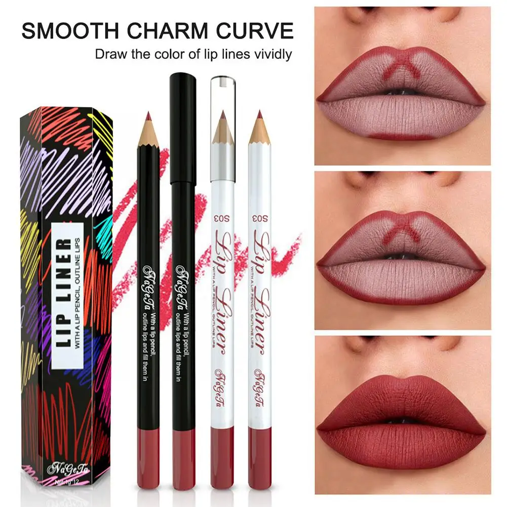 12 цветов матовый карандаш для губ мягкий водостойкий блеск Не оставляющий следов