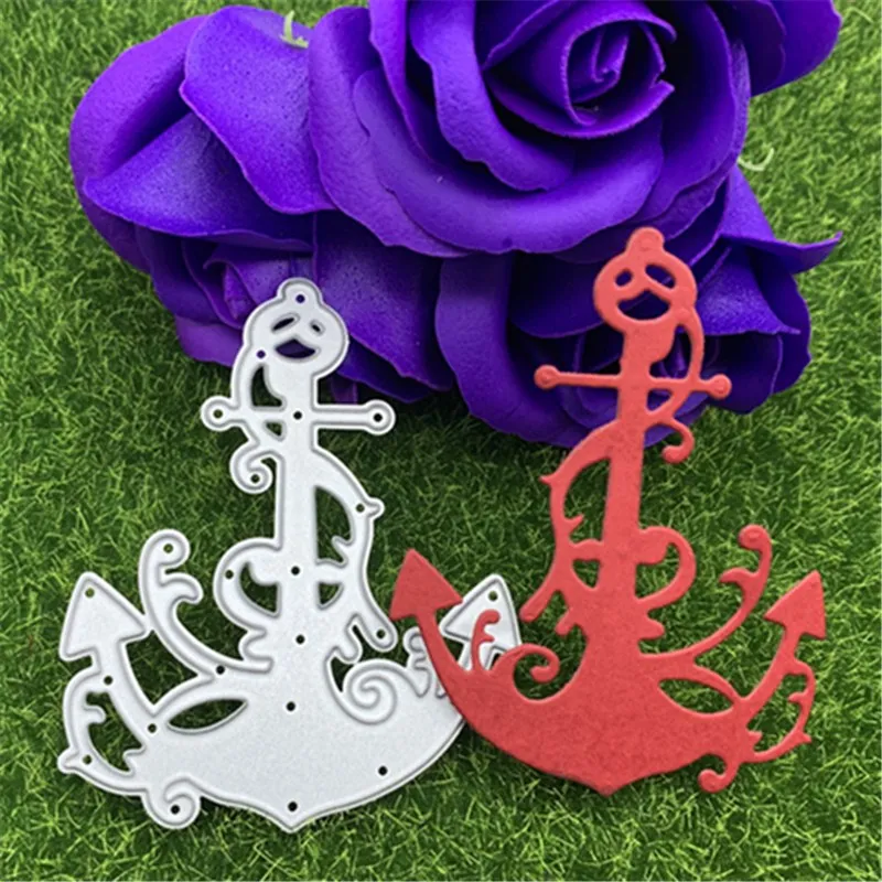 Крестообразный якорь мультяшное оружие знак балансировка ручное тиснение