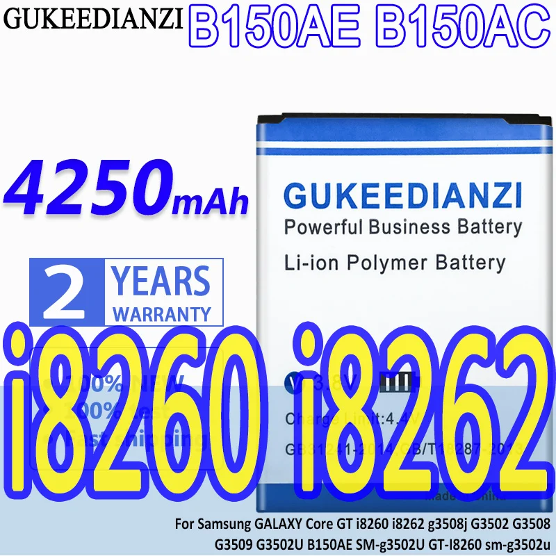 Аккумулятор B150AE B150AC 4250 мАч для Samsung GALAXY Core GT i8260 i8262 g3508j G3502 G3508 G3509 G3502U B150AE