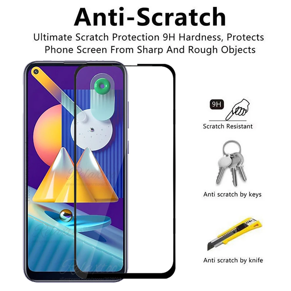 Protective Glass For Samsung Galaxy M11 M10 M01 Screen Protector On the M 1 0 Tempered Glas display Film 9h | Мобильные телефоны и