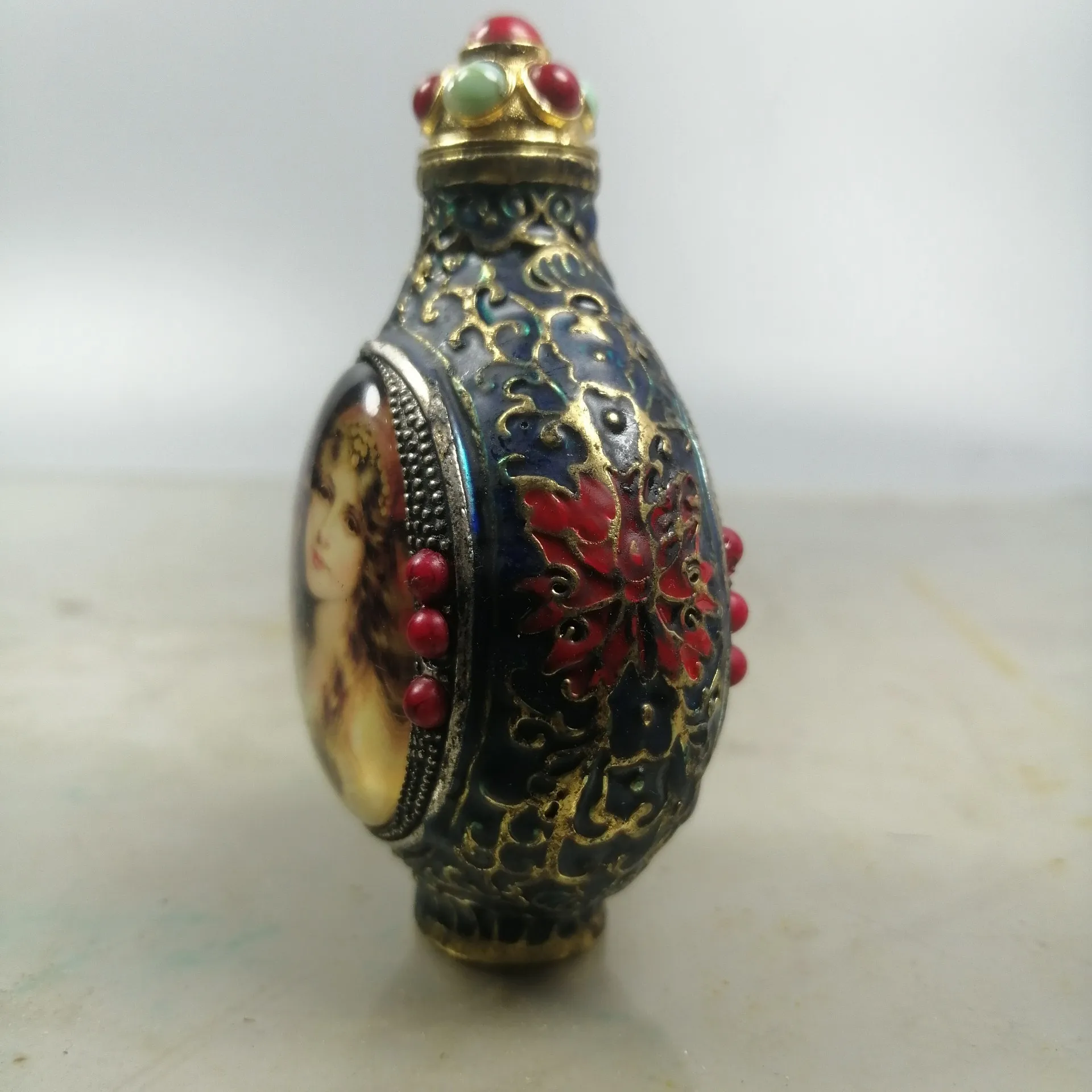 Китайский Старый Пекин коллекция старых товаров старая медь покрышка с