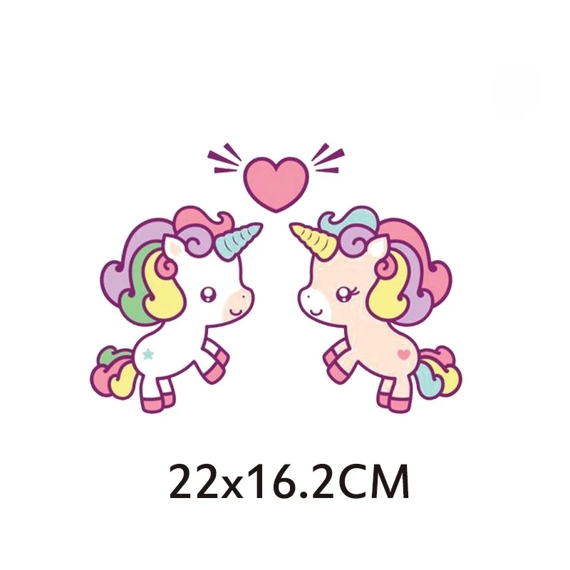 Kawaii нашивки в форме единорога термонаклейка на одежду мультяшная наклейка