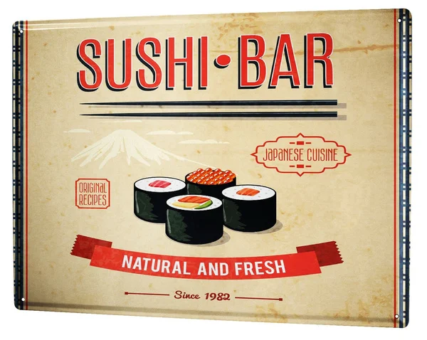 

Tin Sign World Trip Sushi Bar Coffee Bar Decoration Home Decor