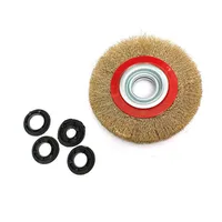 1pc Wire Brushes Polishing Wheel 125mm Round Brass Plated  Bench Grinder Tool Parts Steel Wire Brush