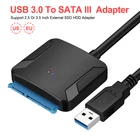 Переходник с USB 3,0 на Sata, кабель-преобразователь с Sata на USB, поддержка всех 2,5 или 3,5 Sata HDD SSD-адаптеров, жестких дисков USB 3,0 с UASP