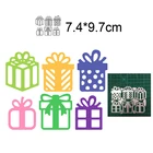 Рождественская Подарочная коробка, металлические Вырубные штампы, трафареты, вырезанные для сделай сам, скрапбукинг, альбом, бумажные карты, тиснение