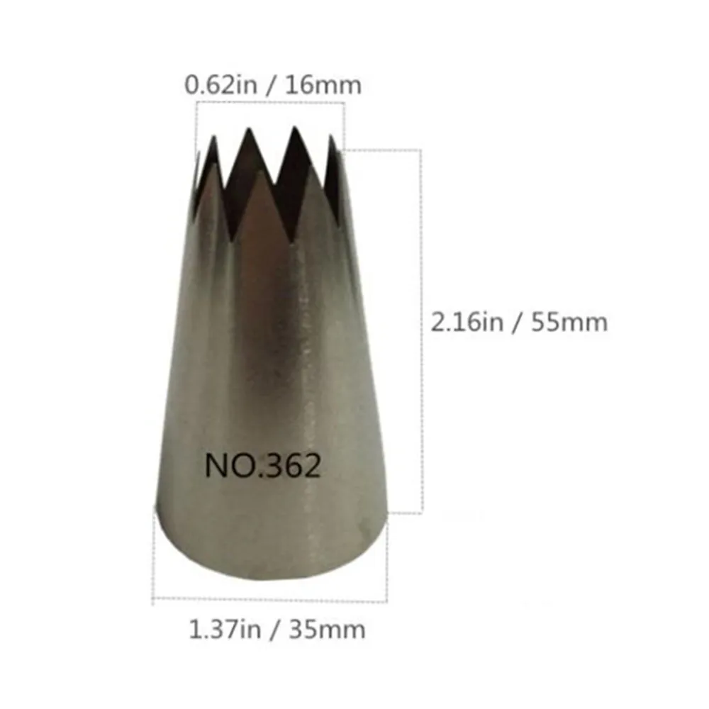 5pcs / Set Large Russian Icing Piping Pastry Nozzle Tips Baking Tools Cakes Decoration Stainless Steel Nozzles Cupcake | Дом и сад