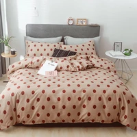 simple style red spot bedding set duvet cover set pillowcase home textiles 23pcs bed linen king queen size dropship