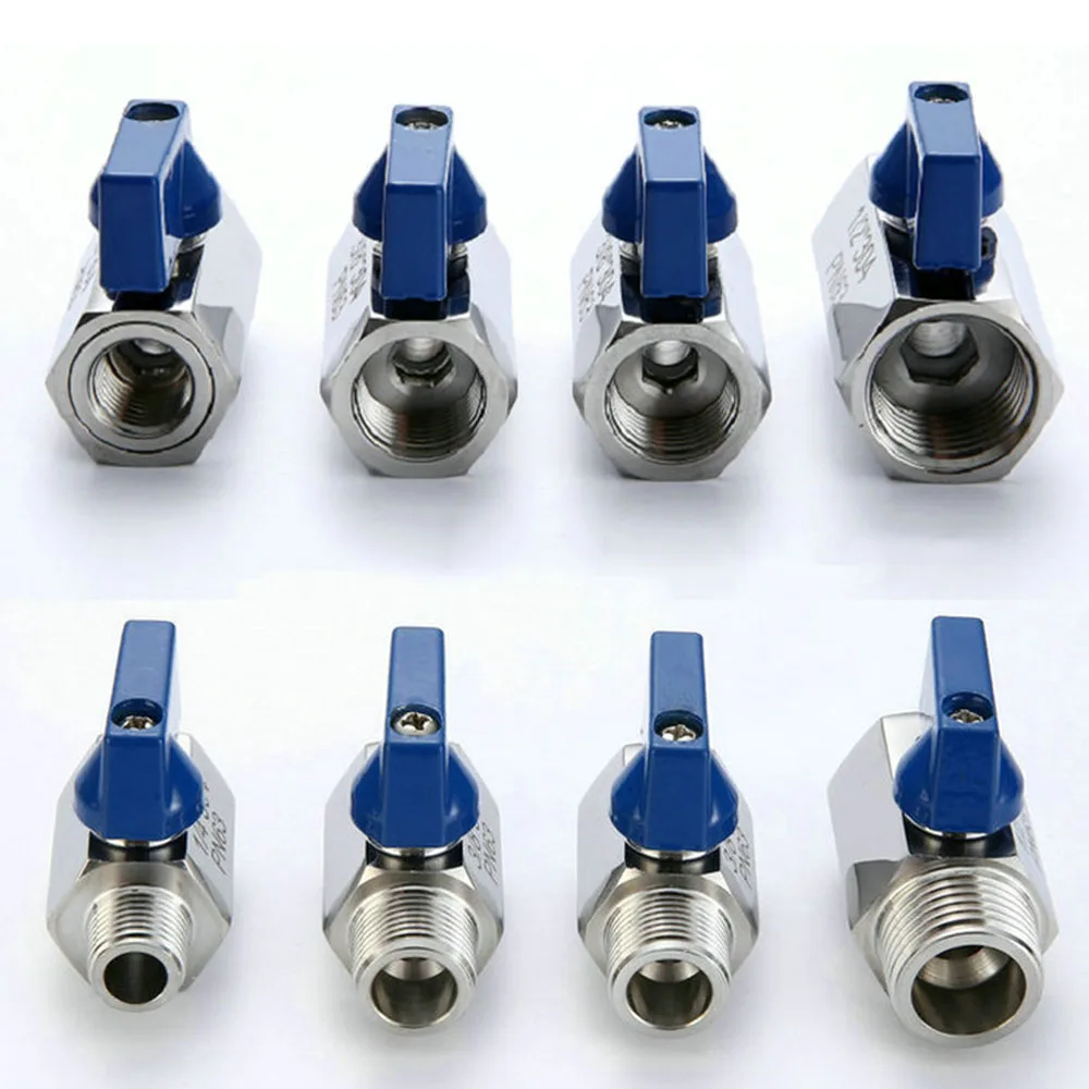 Нержавеющая сталь 304 1/8 &quot1/4" 3/8 &quot1/2" BSP шланг задний крюк маленький шаровой