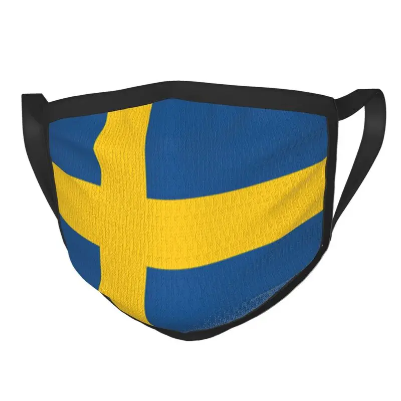 

Sweden Flag Mask Reusable Adult Mouth Face Mask Anti Haze Dustproof Protection Cover Respirator Mouth-Muffle