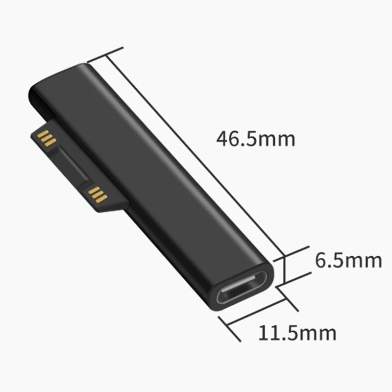 Переходник Type C Female PD для быстрой зарядки Surface Pro 3 4 5 6 Go адаптер-гнездо USB Book |