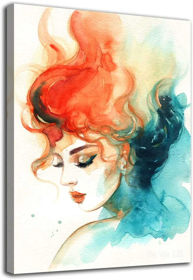 

Фантастическая красота настенные холсты картины акварель леди абстрактное современное произведение искусства