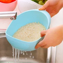 Food Grade Plastic Rice Beans Peas Washing Filter Strainer Basket Sieve Drainer Cleaning Gadget Kitchen Accessories