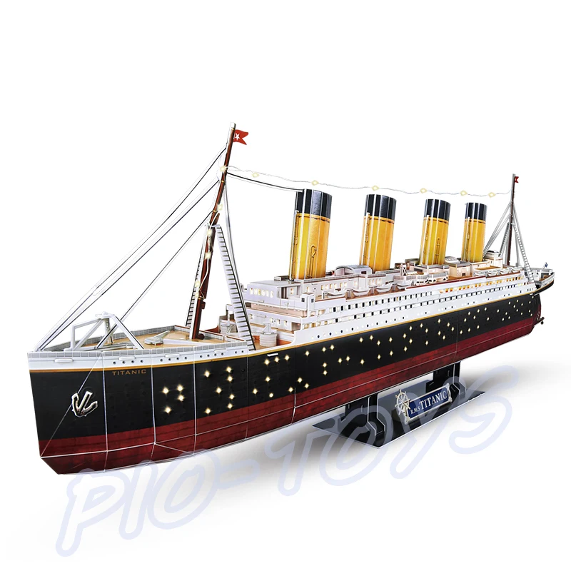Новое поступление подарок модели 3D пазлов Титаник светодиодный светодиодная