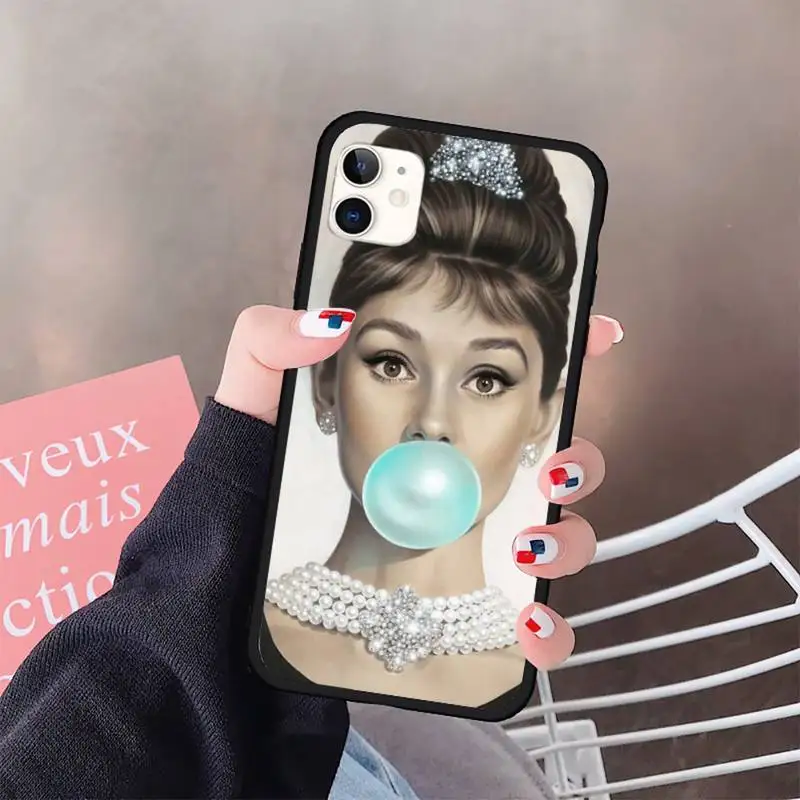 

beautiful Audrey Hepburn Monroe Phone Case for iPhone 11 12 pro XS MAX 8 7 6 6S Plus X 5S SE 2020 XR