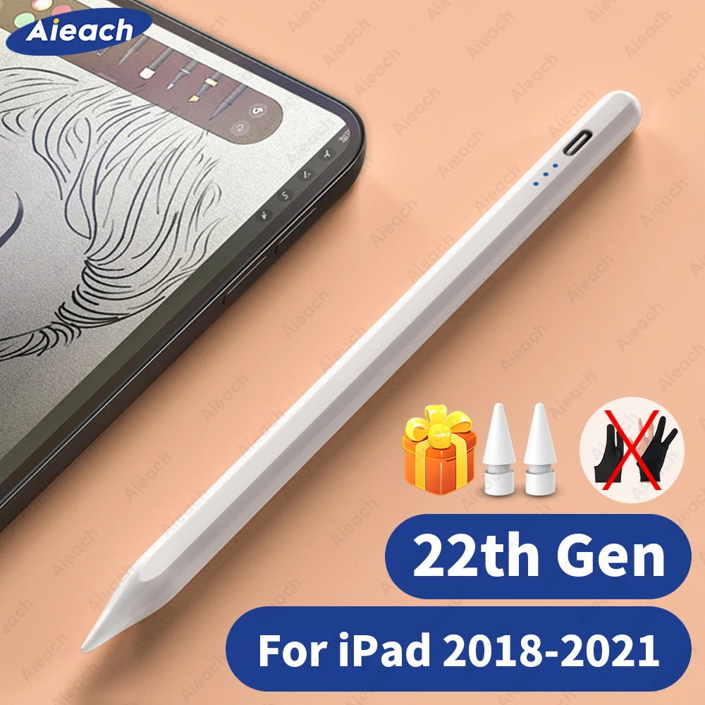 

22th Gen Stylus Pen For iPad Pen Apple Pencil With Power Display&Palm Rejection Pencil For iPad Pro 2021 2020 2018 7th 8th Air 4