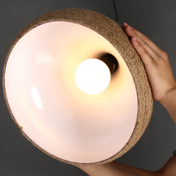 

Loft Iron Rope Pendant Light Bar Kitchen Restaurant Bedroom Hanging Lighting E27 Ing deco chambre