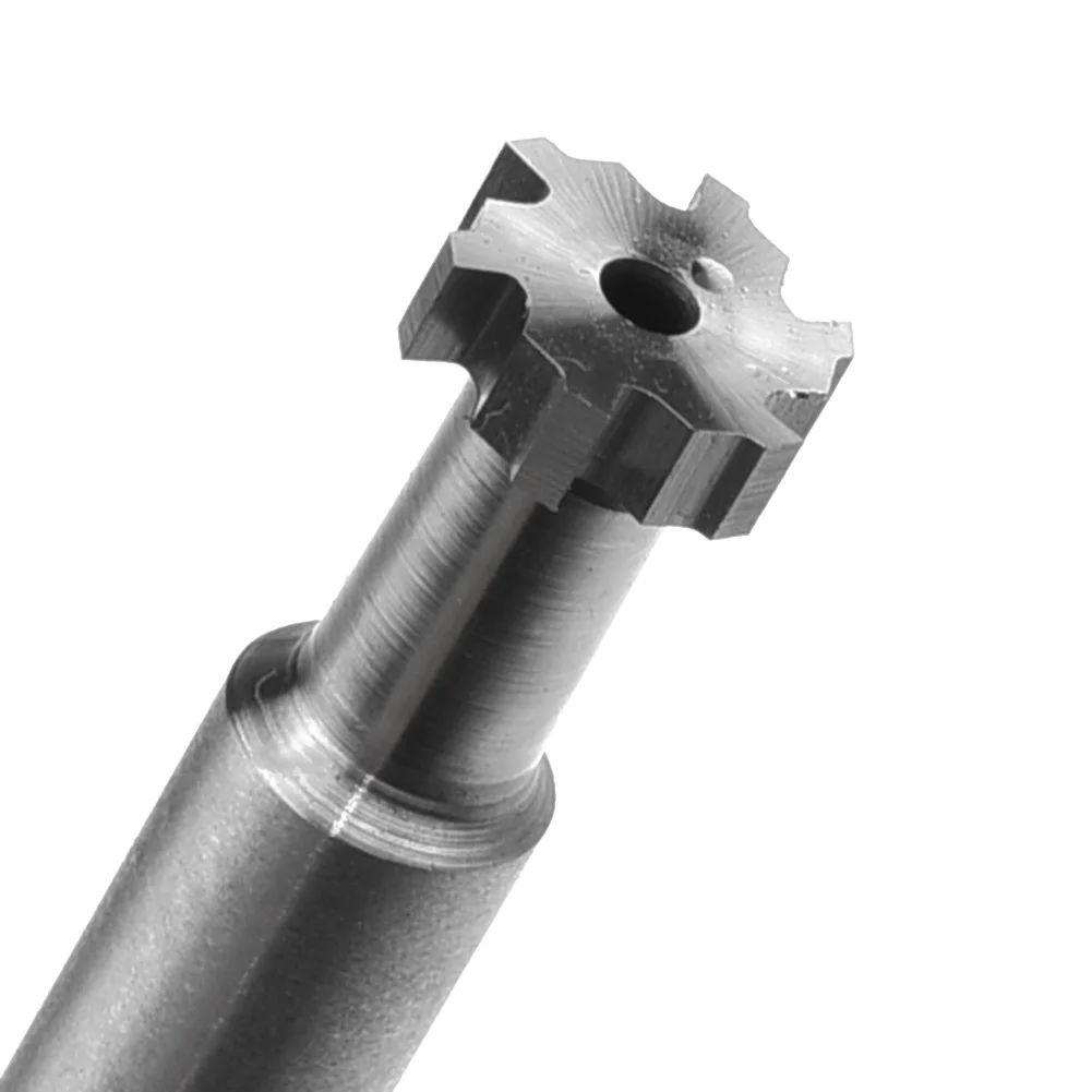 

Cutting T Shaped Slot 6 Flute HSS T Slot Cutter Straight Shank End Mill Cutter