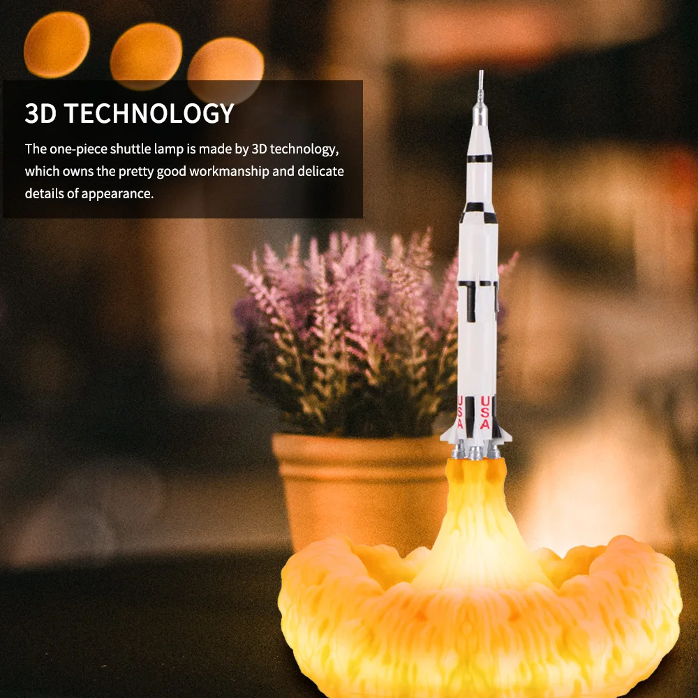 

3D печать космический челнок лампа ночник светильник для фанатов космоса луна лампа ракетная лампа как украшение комнаты