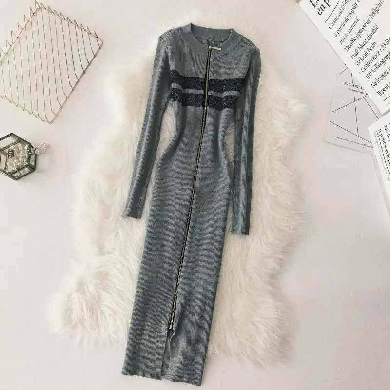 Женское трикотажное платье макси Amolapha облегающее стрейчевое в полоску с