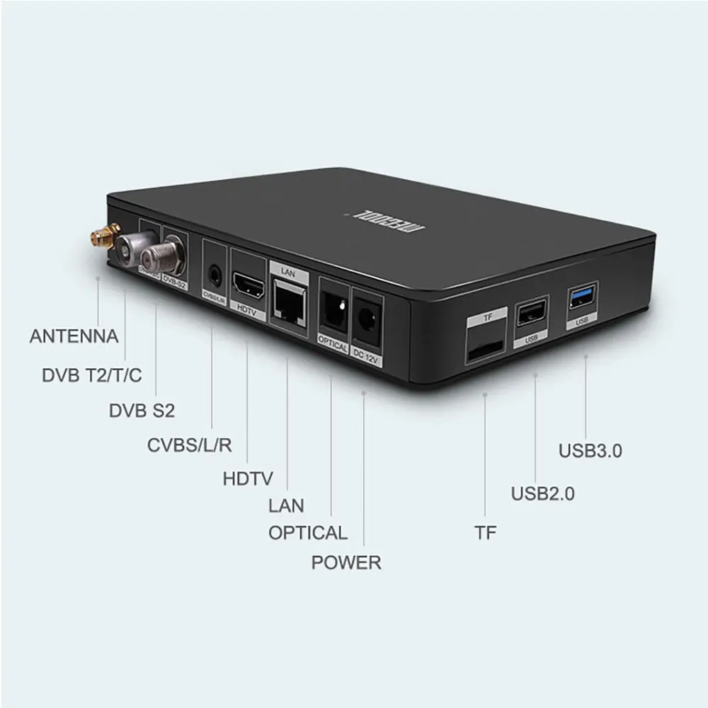 ТВ-приставка MECOOL K7 DVB-S2-T2 TC Android 9,0 4 Гб LPDDR4 64 Гб Amlogic S905X2 2,4 ГГц+ 5 ГГц WiFi 1000 Мбит/с Bluetooth 4,1 HDR10 4K