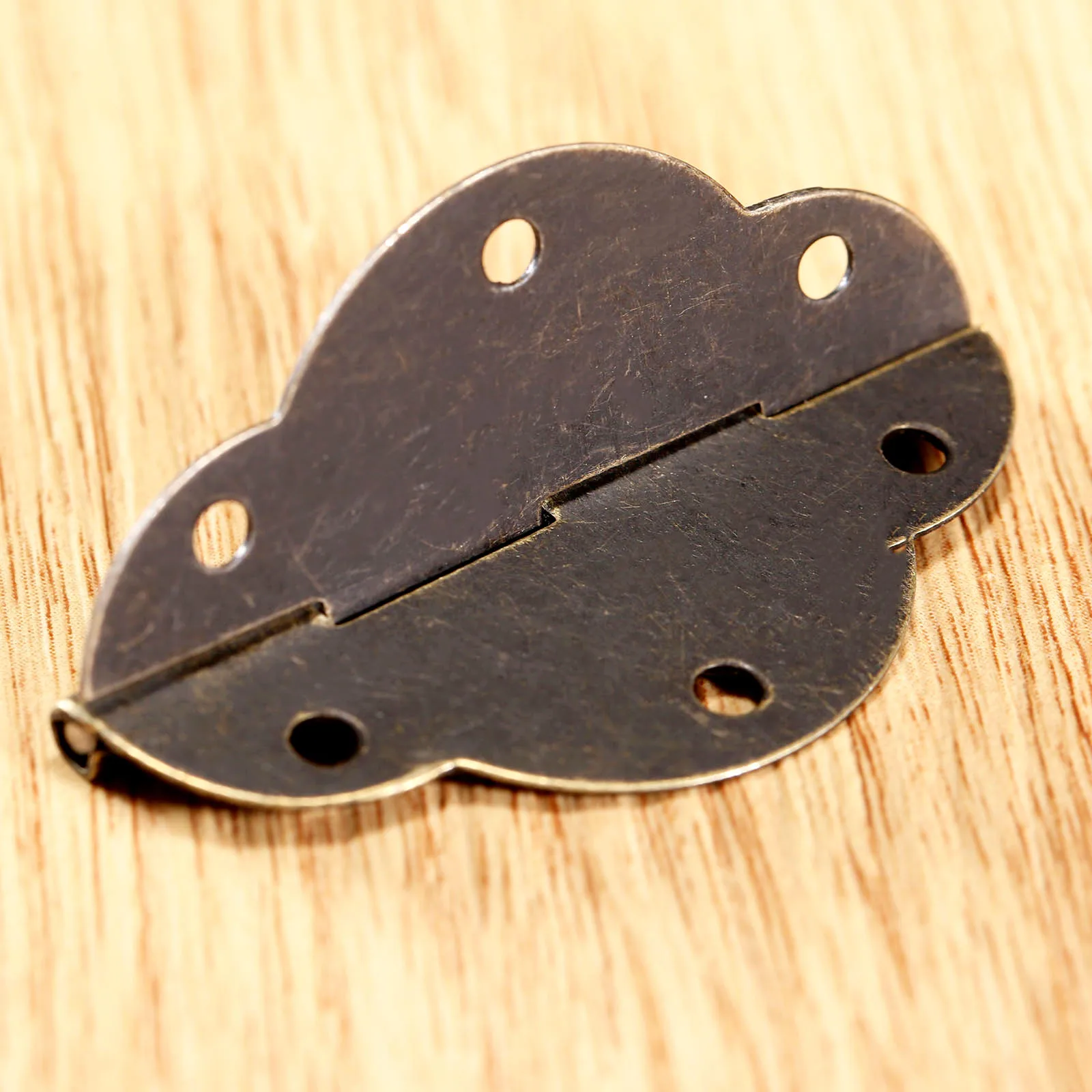 2 шт. Винтаж шкатулка для шкафных петель 46 мм/56 мм античная бронза 6 отверстий