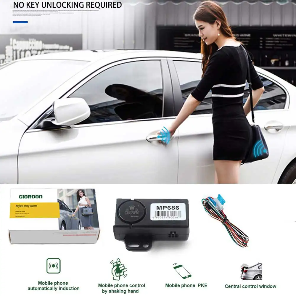 

3-5M Auto Keyless Entry Automatic Trunk Opening With Mobile Phone App Bluetooth Car Security System Central Locking