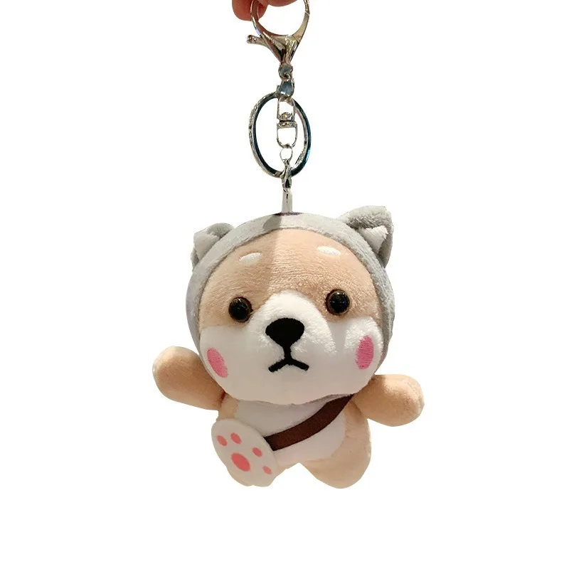 

Plush key chain cute little dinosaur penguin Akita dog a variety of dolls bag pendant doll bag backpack hanging