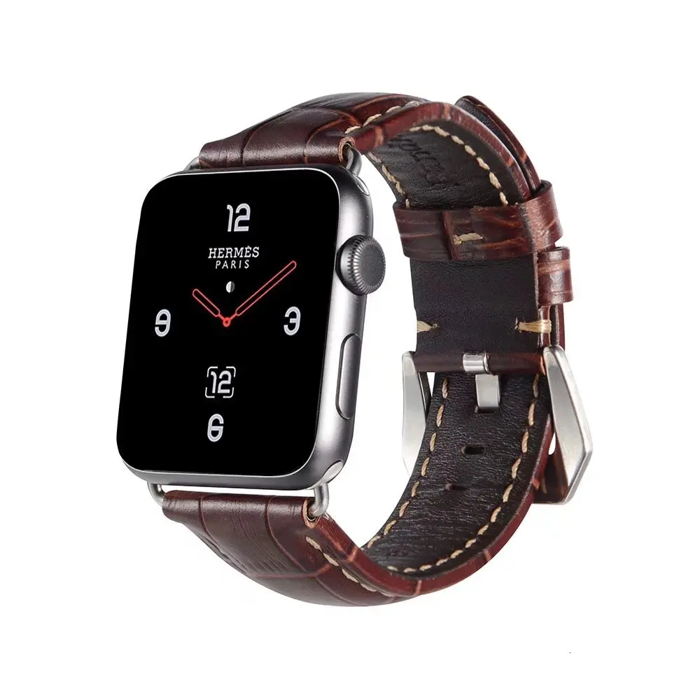Ремешок iWatch в ретро стиле из натуральной кожи, сменный ремешок для Apple Watch, 44 мм, 42 мм, серия 3, 2, 1, спортивный ремешок iwatch 38 мм