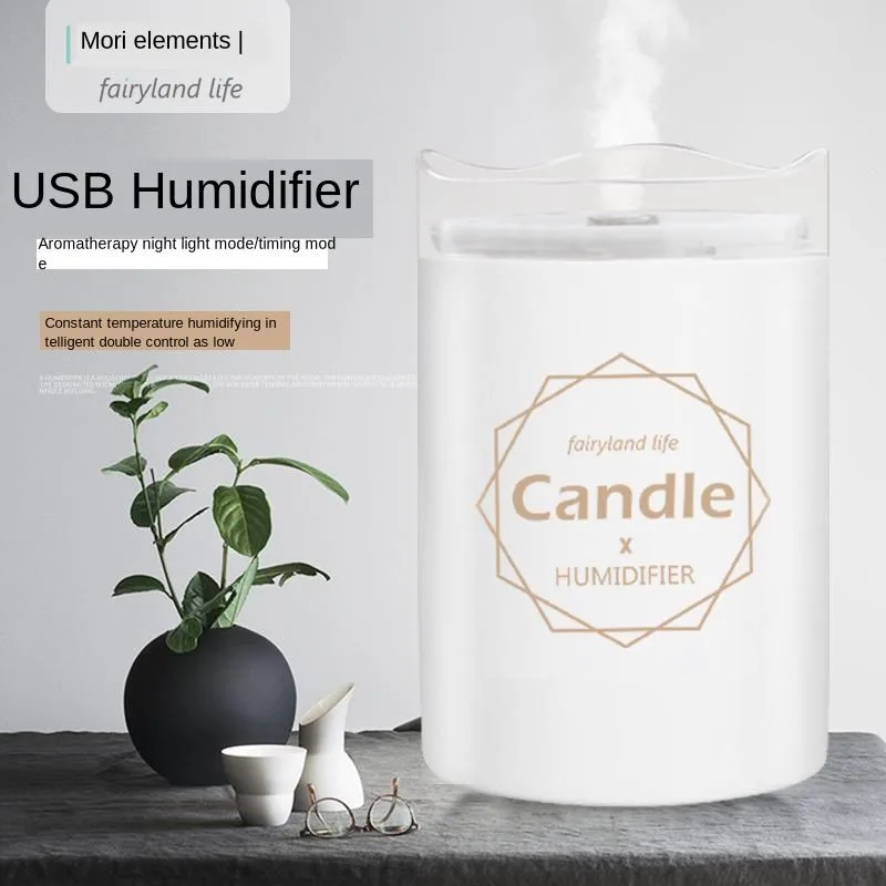 Ультразвуковой увлажнитель воздуха свеча Романтический мягкий светильник USB