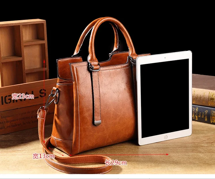 

Genuine Leather Bag Ladies Handbag Luxury Famous Brand Designer Original Leather Women's Handbag Tote Ladies Vintage Female T63