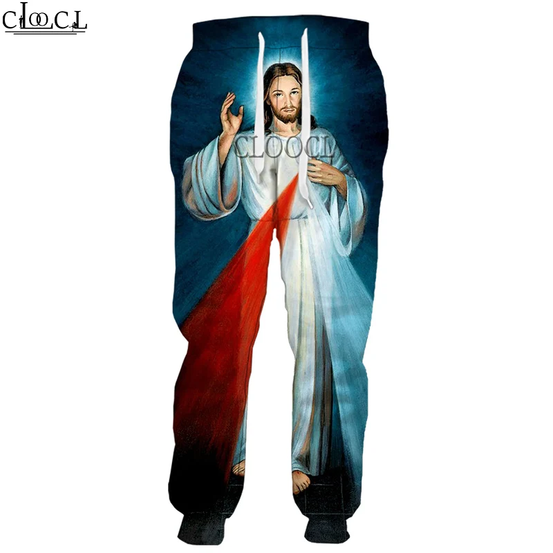 

HX Newest God Religion Christ Jesus 3D Print Men Women Jogging Fashion Trousers Harajuku Streetwear Sweatpants Drop Shipping