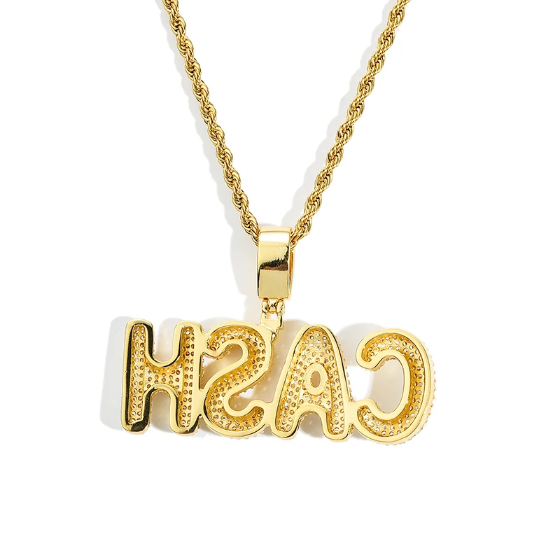 

Custom Name Letters Pendant Necklace Hip Hop Men's Personalized Jewelry Gold Silver Charm Chains Gifts Customized Necklaces