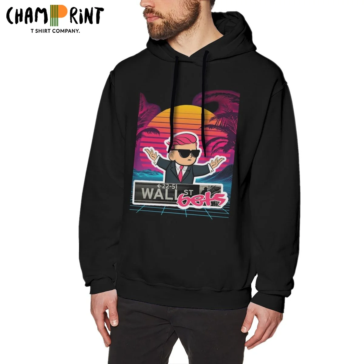 

Мужская толстовка с капюшоном wallstreetbet, осенняя хлопковая толстовка с капюшоном