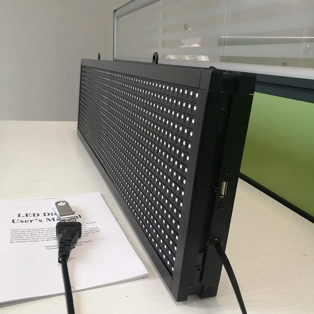 Светодиодный прокручивающийся знак желтого цвета для магазинов витрин