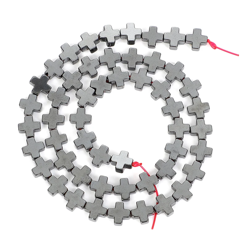 Бусины из натурального камня черные бусины-разделители гематита для