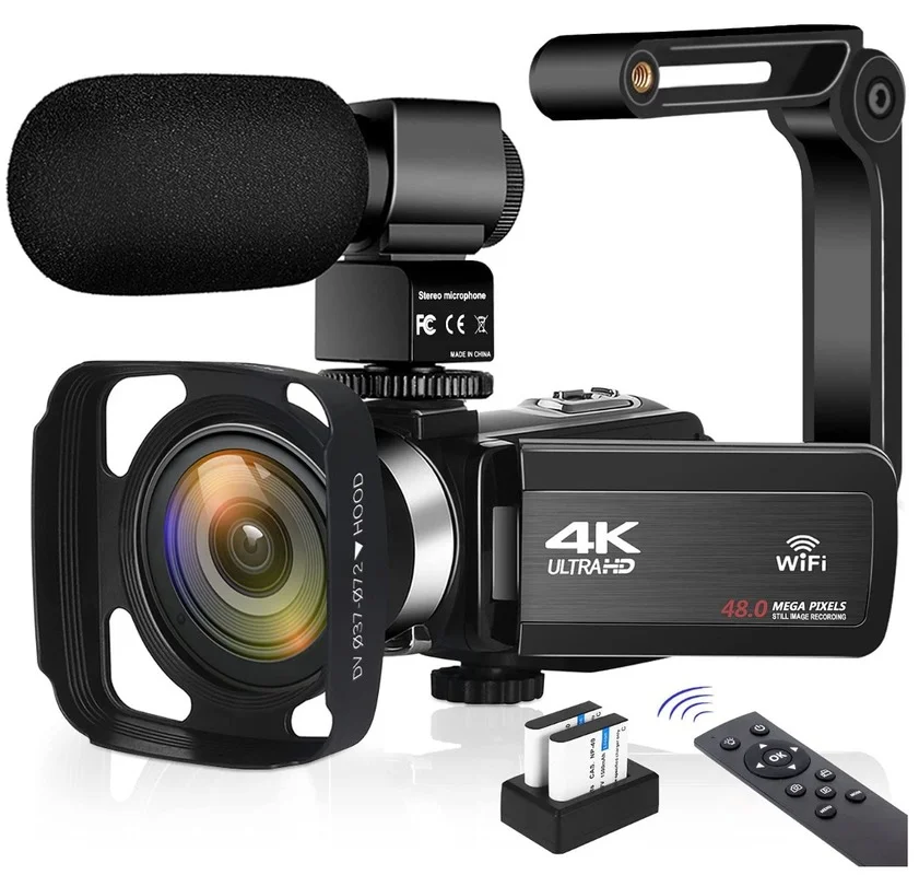 

Видеокамера 4K подходит для цифровой камеры высокой четкости 48 МП, видеорегистратор с микрофоном и сенсорным экраном
