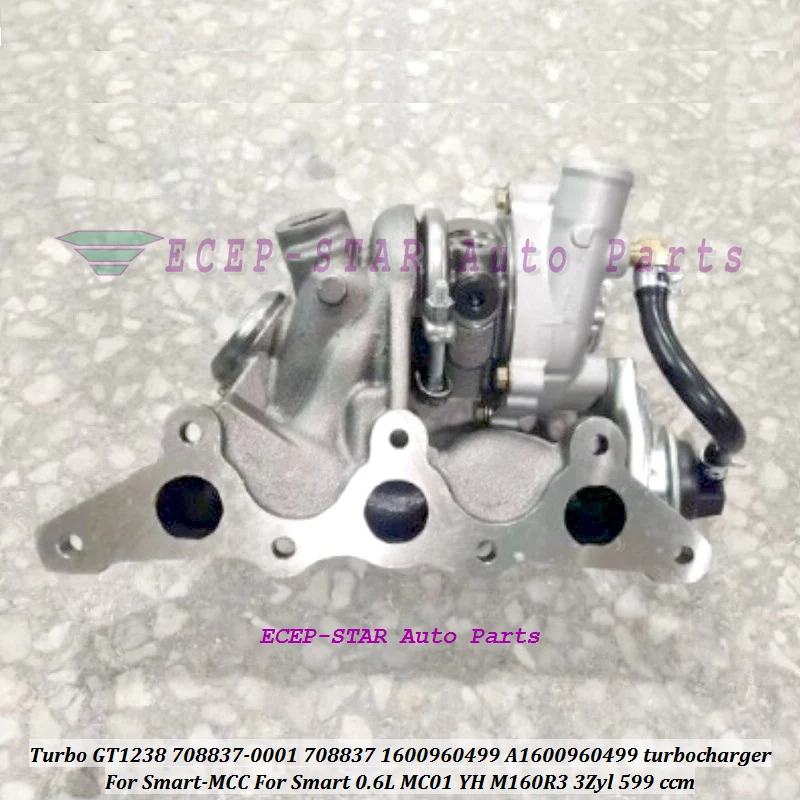 Турбо GT1238 708837 -0001 1600960499 A Турбокомпрессор для Smart-MCC Smart 0 6L MC01 YH M160R3 3Zyl 599 см