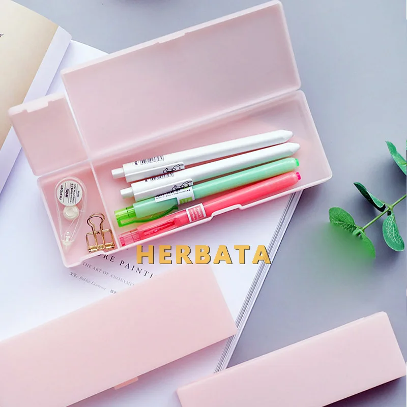 Милый прозрачный полипропиленовый пластиковый чехол карандаш Kawaii школьные