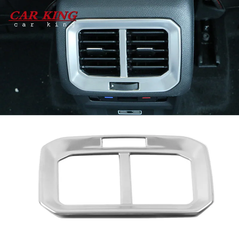 

For Volkswagen VW Tiguan mk2 2018 2019 2020 21 Armrest Rear Air Outlet Vent Cover Trim Interior Decoration Stainless steel matte