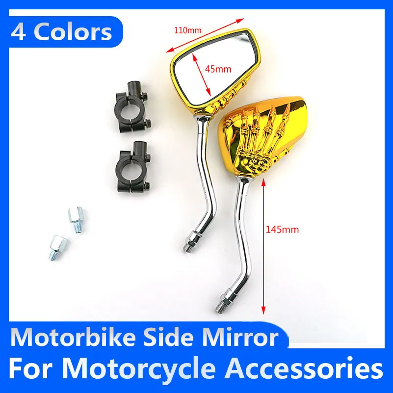 

Skeleton Skull Hand Claw Motorcycle Scooter Back Side Mirror Modification Skull Craw Shadow Rear View Mirrors Pair 8mm 10mm