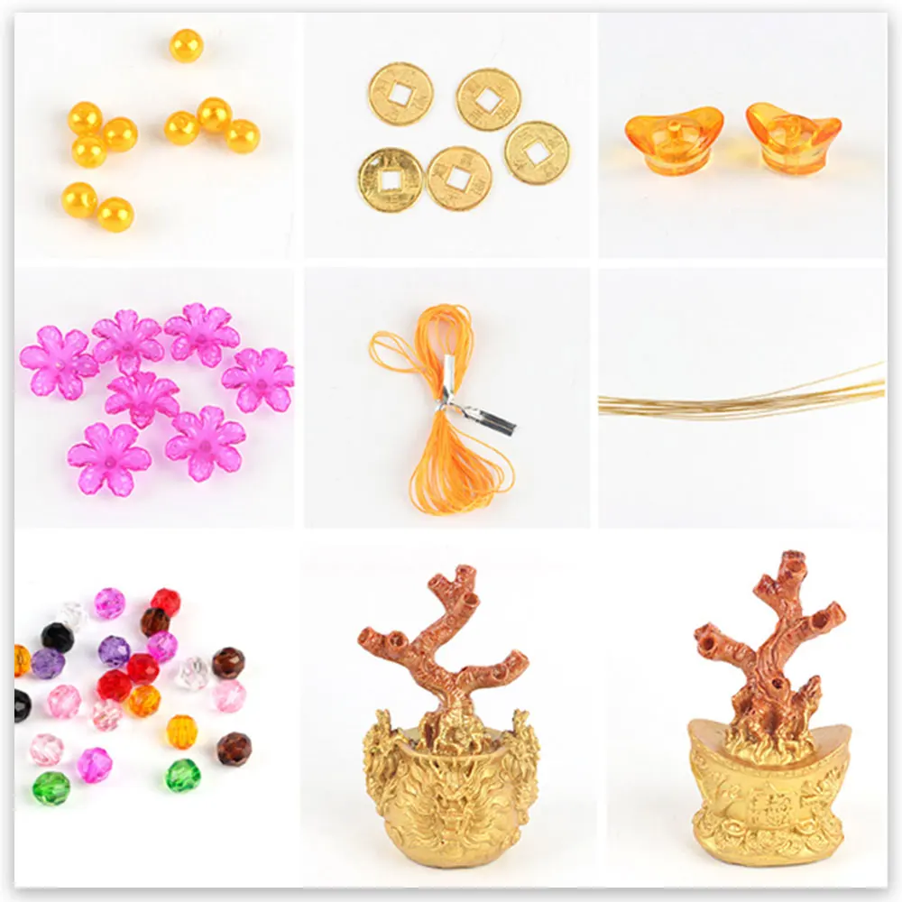 Акриловое стекло бусины деньги дерево бонсай искусство сделай сам ручная работа