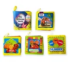 Мягкая тканевая книга для детей 0-12 месяцев, цветные развивающие игрушки в форме животных, развитие интеллекта, Обучающие Детские Игрушки для раннего развития