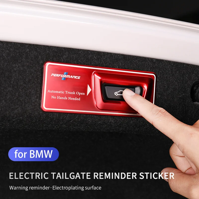 

For BMW Electric Tailgate Warning Sticker New 3 5 Series X1X3X2X5X6GT Car Decorative Electric Tailgate Switch Reminder Sticker