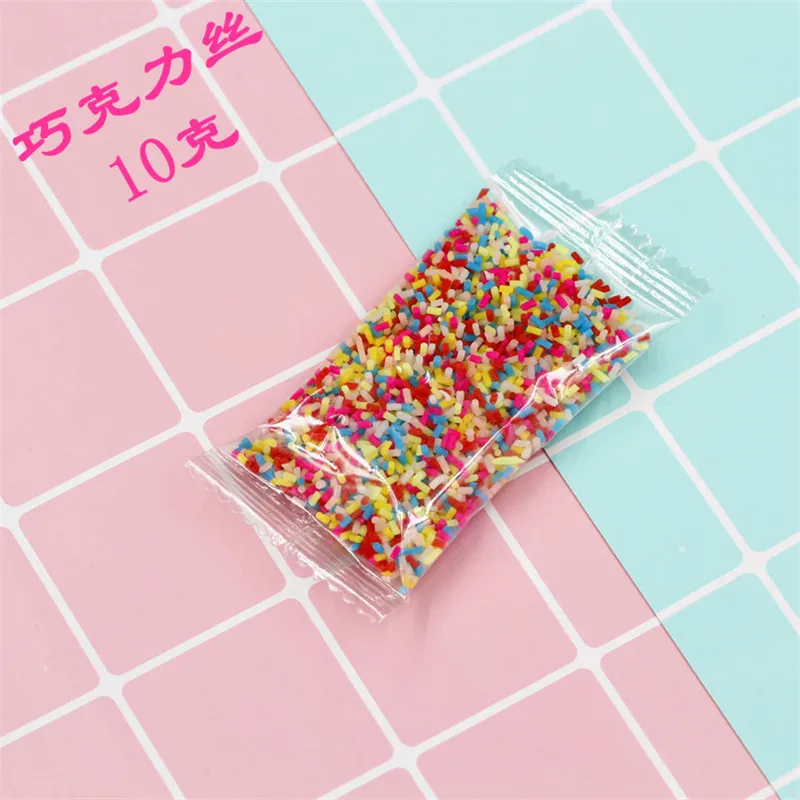 10g Fruit Fimo Bead Charms for Slime Accessories Fluffy DIY Decoration Addition Slime Clound Sand Toys Filler Glitter Clear Set
