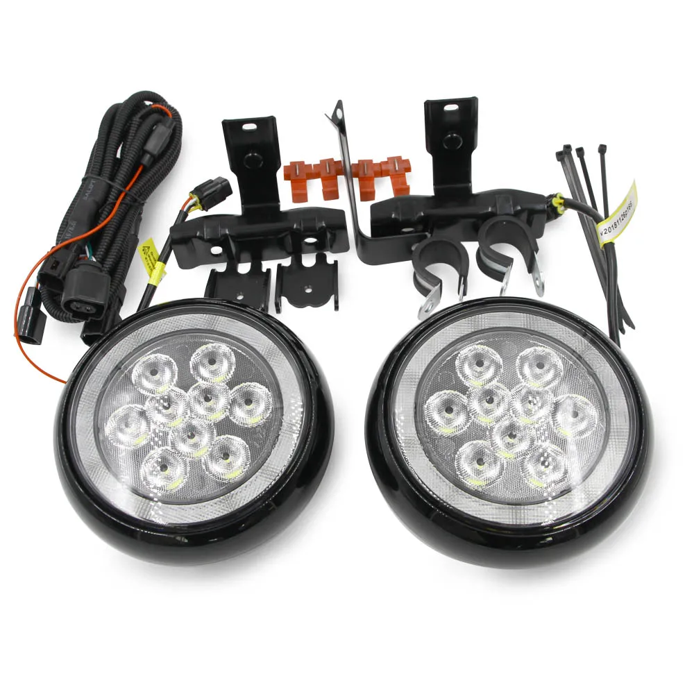 2 шт. хром/черный для Mini Cooper F55 F56 F57 2014 2015 2016 Led ралли светильник дневного света Runnning